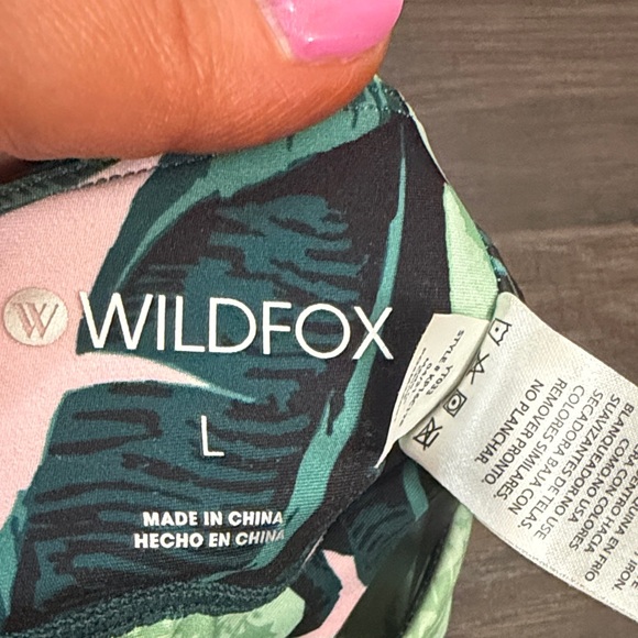 Wildfox bra Green and Pink Leaf Print - Picture 4 of 6